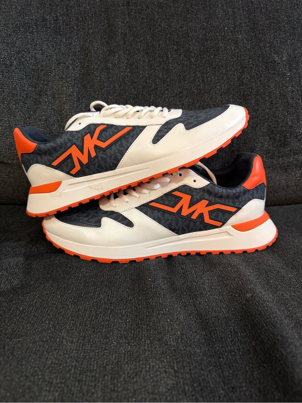 Michael Kors Navy, White & Orange Sneakers Size 13
